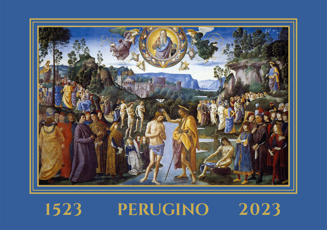 Vaticano, il contenitore delle quattro cartoline postali per il quinto centenario della morte del Perugino
