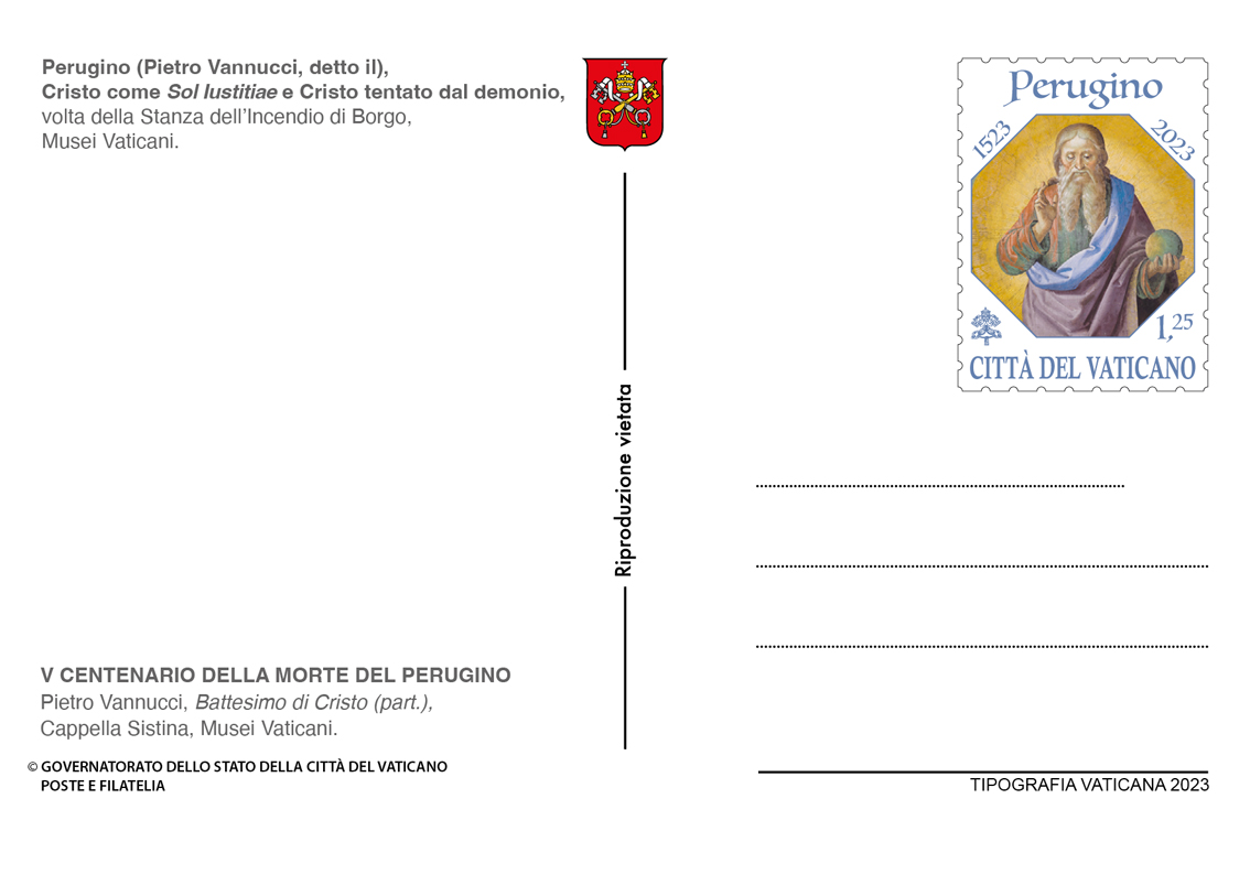 Vaticano, ecco le quattro cartoline postali per il quinto centenario della morte del Perugino