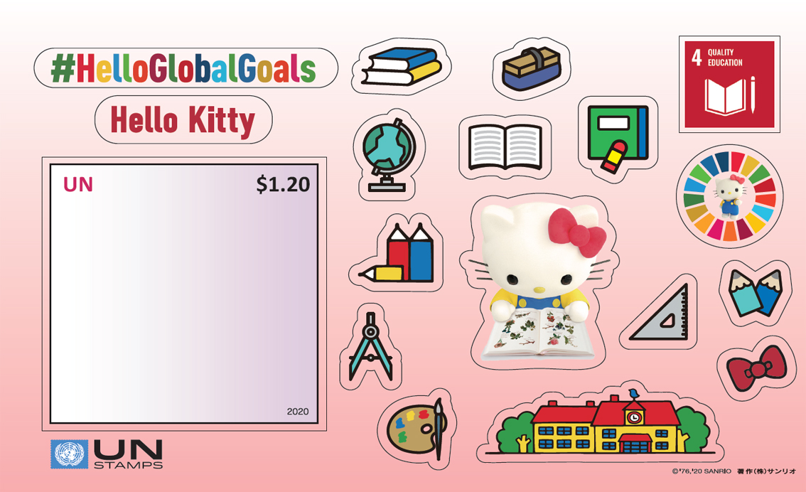 Hello Kitty testimonial delle Nazioni Unite per promuovere gli Obiettivi per lo sviluppo sostenibile, accordo con Sanrio Co. Ltd.