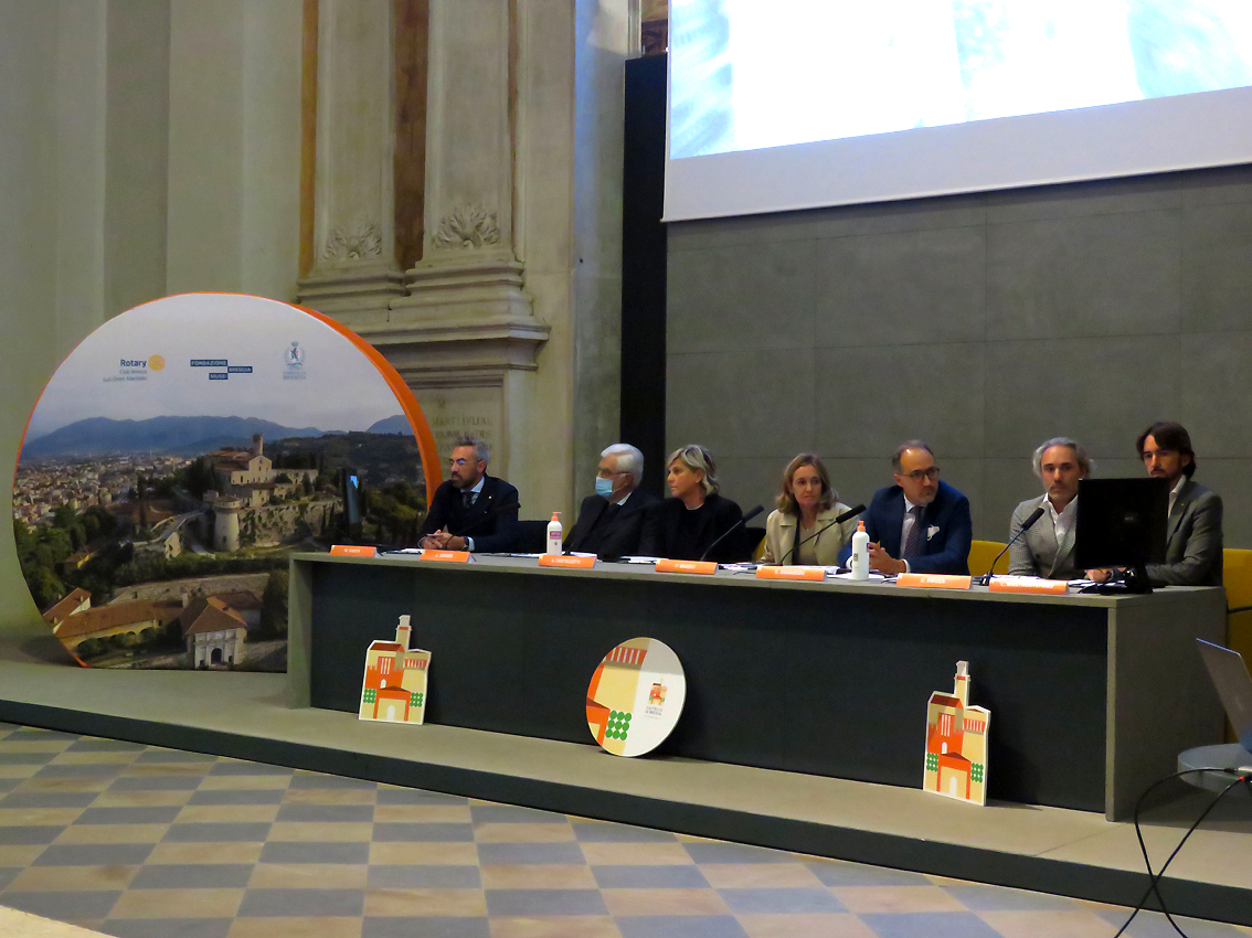 Alla presentazione del virtual tour del Castello di Brescia sono intervenuti Pianta, Brondi, Castelletti, Bazoli, Karadjov, Frizza, Mastrostefano