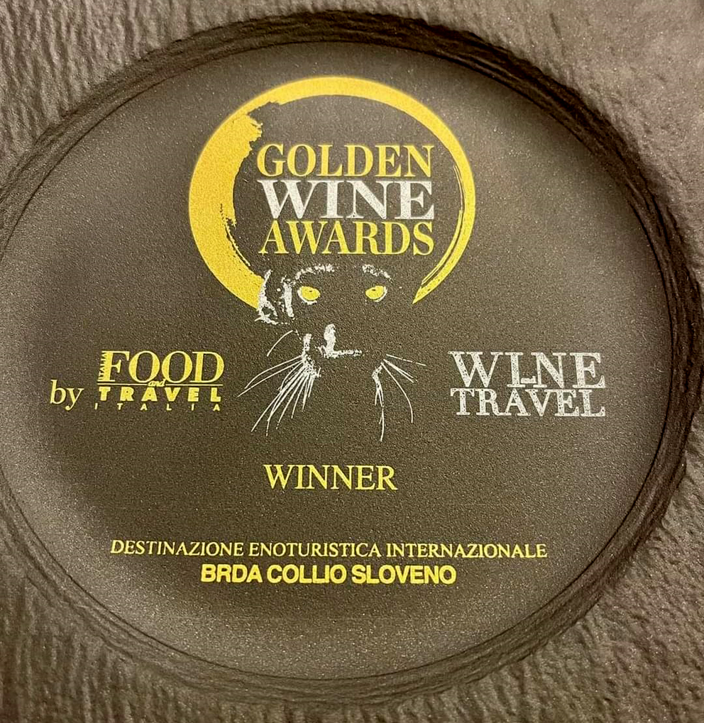 Brda (Collio Sloveno) premiata come Migliore Destinazione Enoturistica Internazionale ai Golden Wine Awards 2022