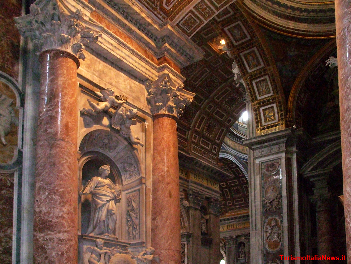 L'interno della Basilica di San Pietro in Vaticano