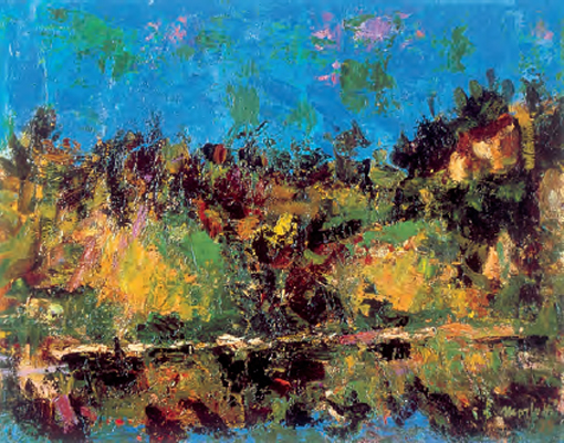 Ennio Morlotti, L’Adda a Imbersago (particolare), 1955 - collezione privata, Lecco