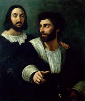 Raffaello, autoritratto con un amico