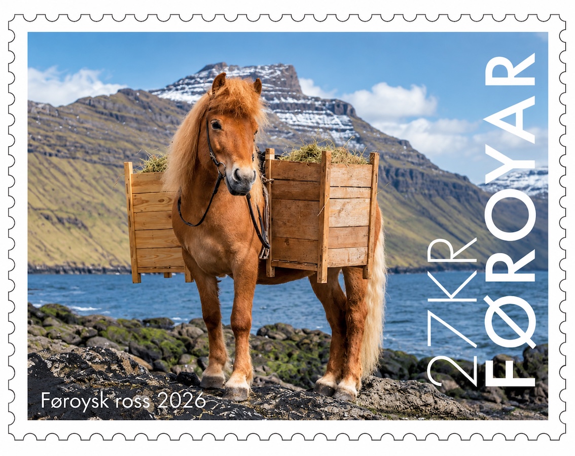 Il 26 giugno 2026 le Poste delle Isole Faroe hanno emesso due francobolli dedicati proprio a questo animale, trasformando due immagini della razza in altrettanti piccoli ambasciatori della sua storia e della sua conservazione