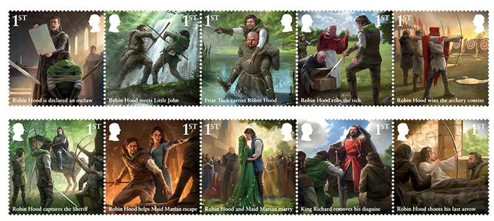 Robin Hood, il principe dei ladri: con la Royal Mail il fuorilegge britannico più amato ora viaggia per posta