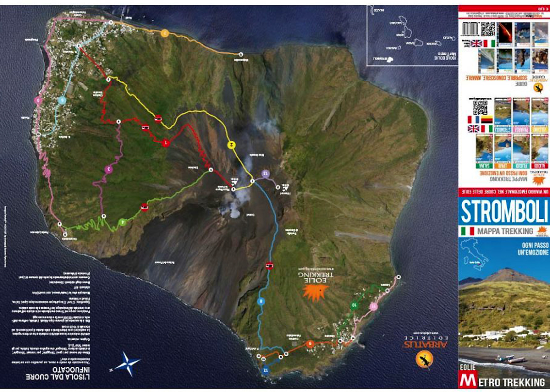 Le mappe per il trekking dedicate all'arcipelago delle Eolie: come muoversi sulle isole ed esplorarle negli angoli più remoti