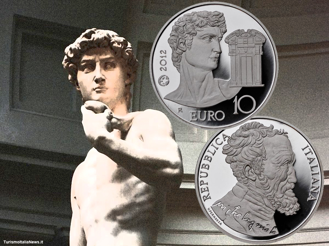 La moneta in argento da 10 euro dedicata a Michelangelo Buonarroti (2012)