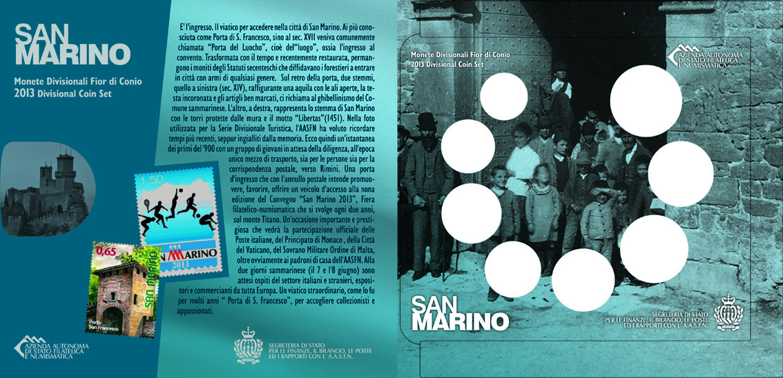 Il folder delle monete divisionali 2014 della Repubblica di San Marino