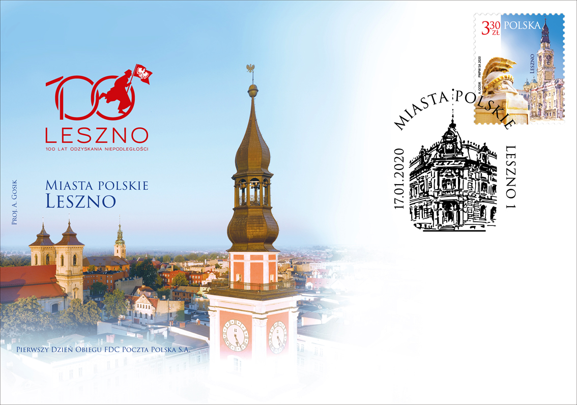Il francobollo che le Poste della Polonia dedica al centenario del ritorno di Leszno