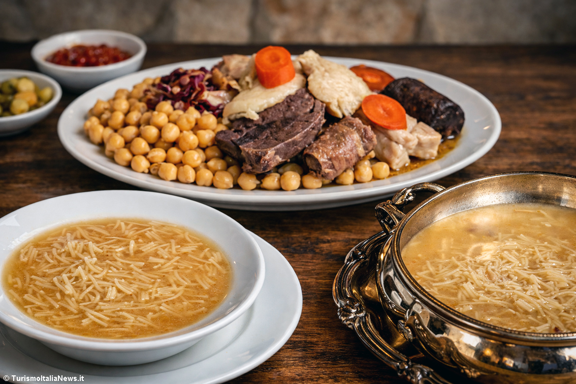 Cocido madrileño, tutto il gusto di Madrid nel piatto: il rito delle “tres vuelcos” per servirlo a tavola