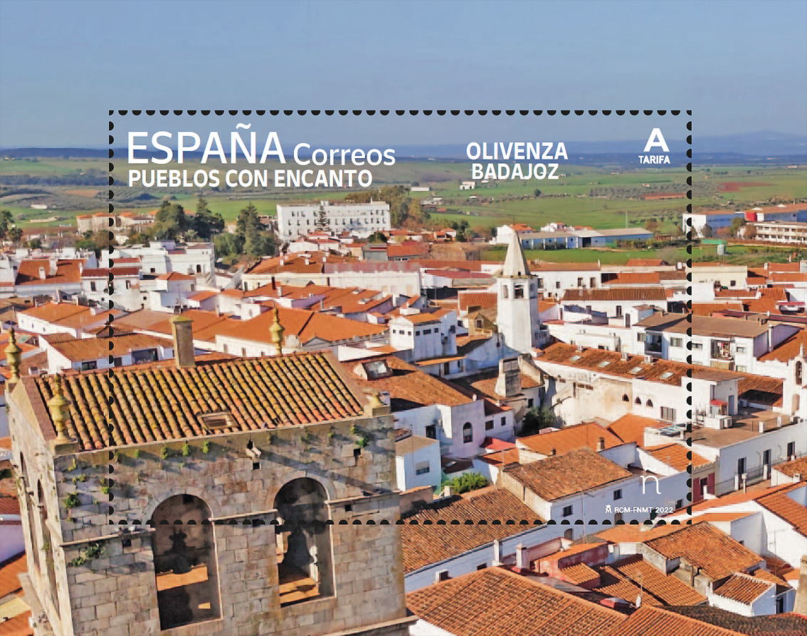 La cartolina postale dedicata a Olivenza (Badajoz)
