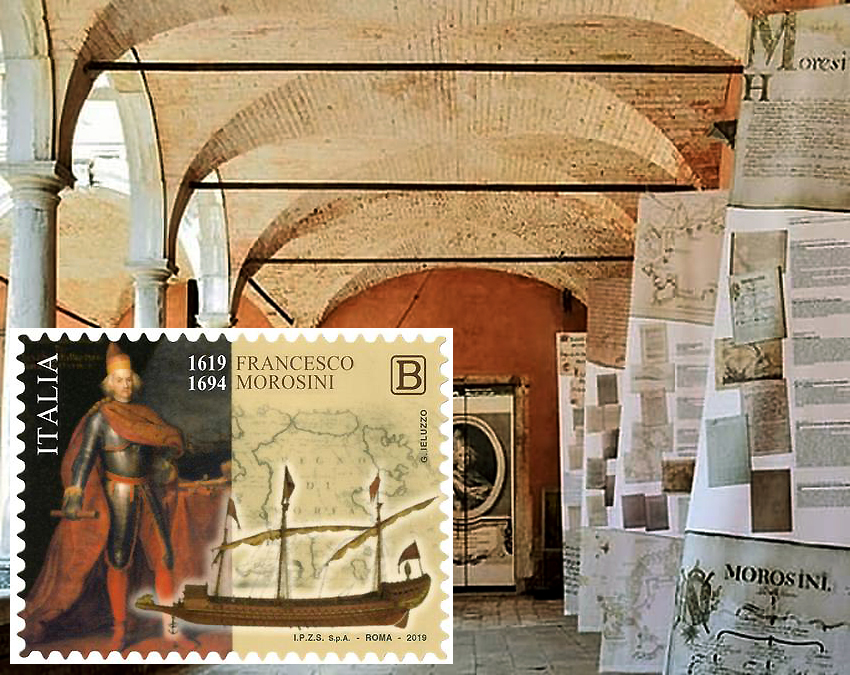 Il francobollo emesso dall'Italia per i 400 anni di Francesco Morosini
