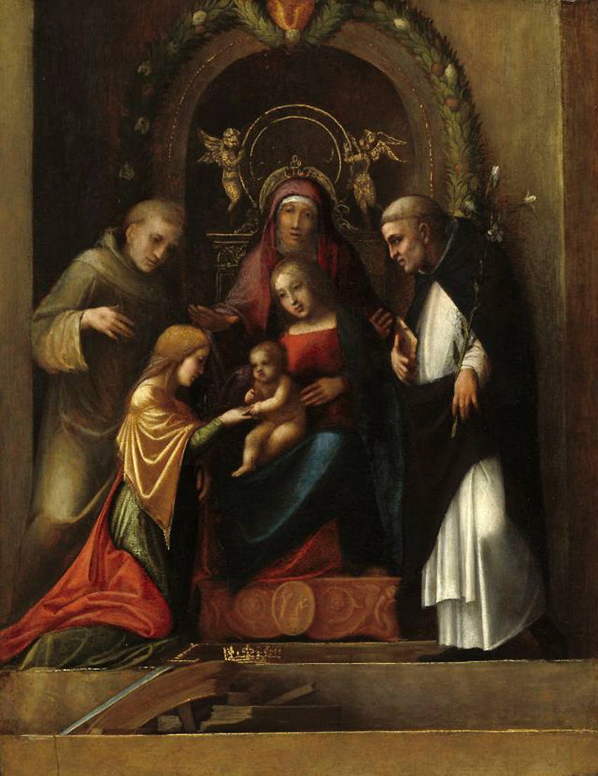 Antonio Allegri, detto il Correggio: Il matrimonio mistico di Santa Caterina (1510-1515), National Gallery of Art, Washington