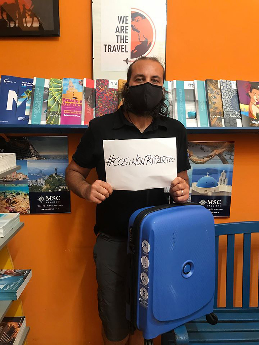 Decreto Rilancio: la protesta del turismo organizzato #cosinonriparto: una campagna social con le valigie in mano