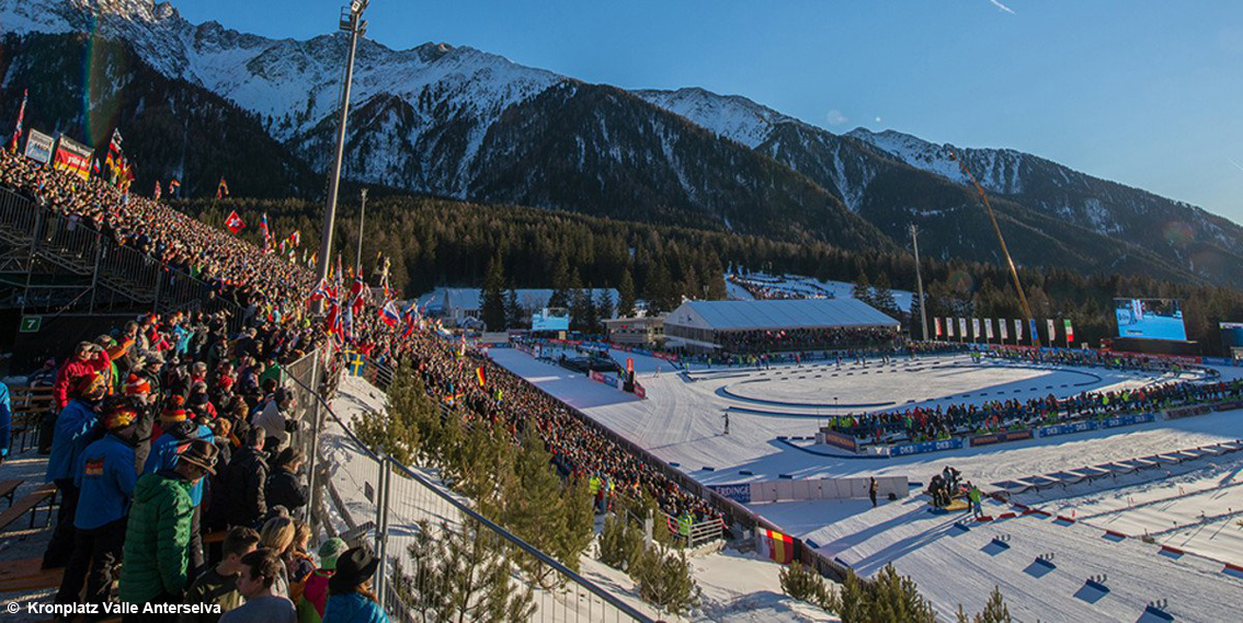 Ad Anterselva il Campionato del mondo Biathlon 2020: lo sport più spettacolare in spettacolare di scena nella splendida Arena Alto Adige