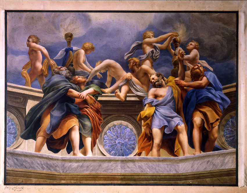 Giovan Battista Callegari, Carlo Raimondi, Paolo Toschi. Secondo gruppo di Apostoli (da Correggio) - La Cupola del Duomo. 1840