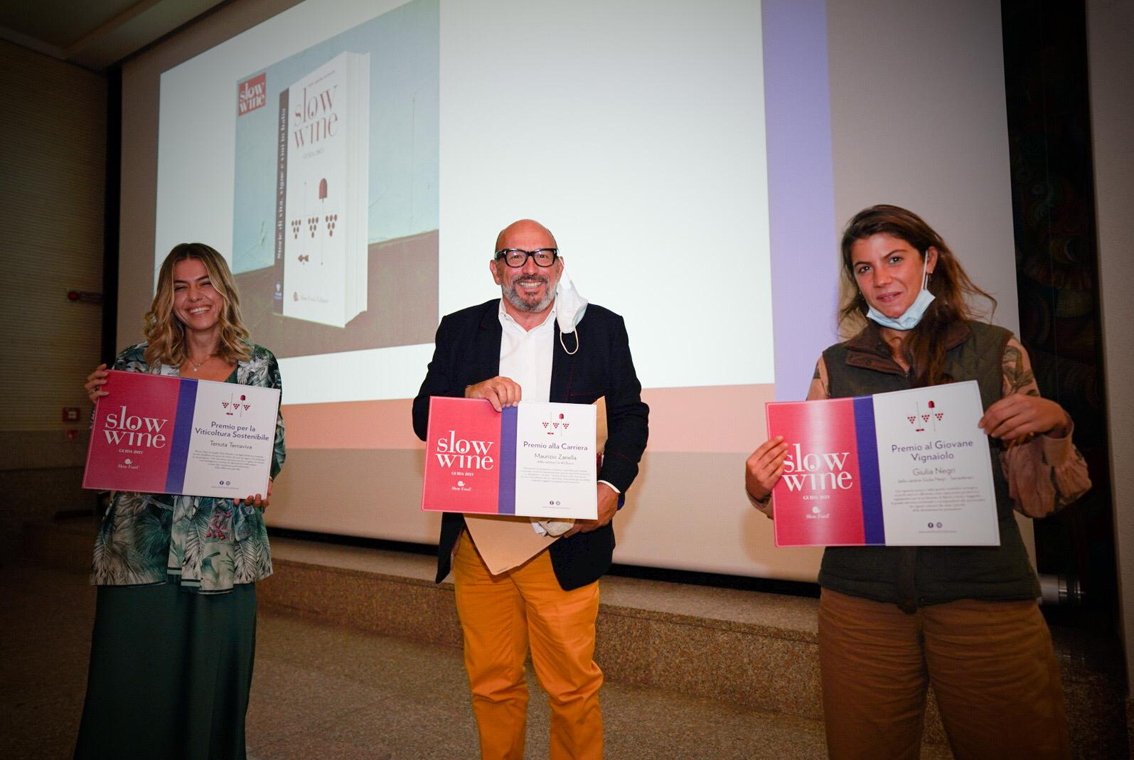 I premiati Federica Topi, Maurizio Zanella e Giulia Negri
