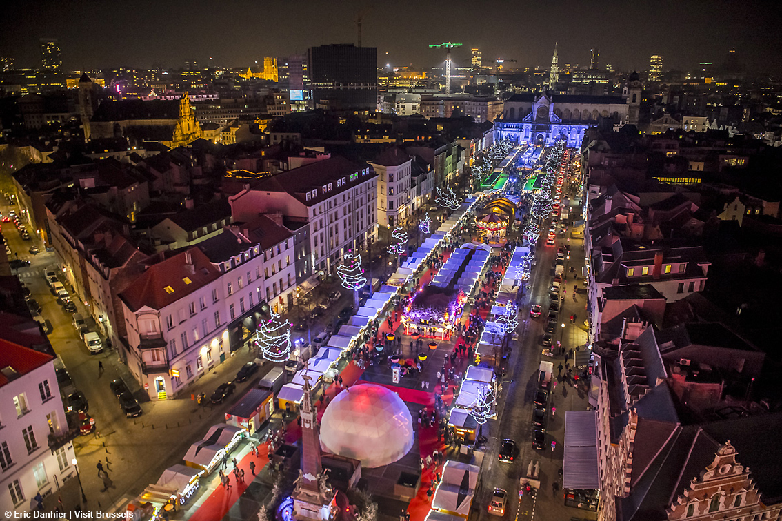 A Natale il centro di Bruxelles si accende di magia tra addobbi speciali e tante sorprese per Plaisirs d’Hiver