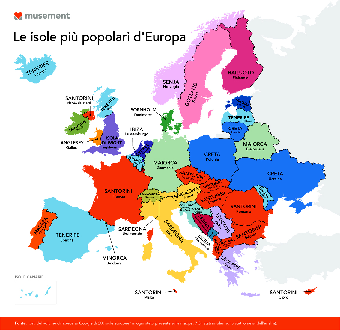 Musement propone una mappa per scoprire le mete più amate
