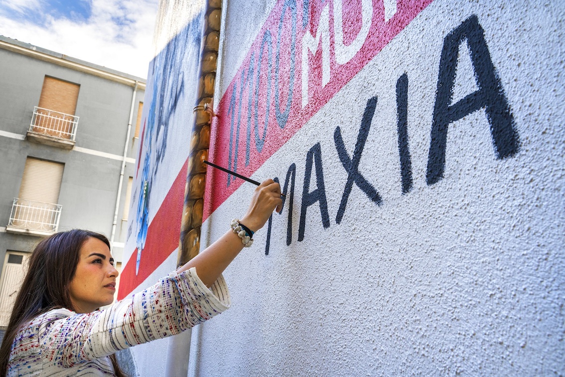 Il murale di Silvia Maxia