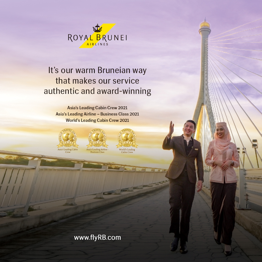 World Travel Awards: va a Royal Brunei Airlines il “World’s Leading Cabin Crew 2021”