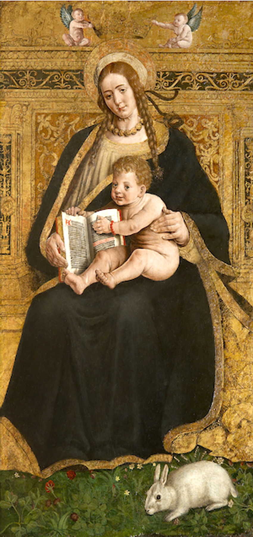 Hans Clemer, Madonna col Bambino detta Madonna del coniglio, 1503 – 1505 circa. Tempera su tavola. Firenze, Museo Stefano Bardini