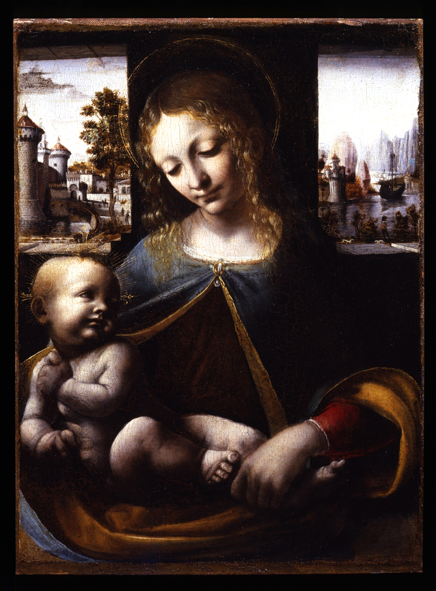 Francesco Galli, detto Napoletano 1470 - 1501, "Madonna con Bambino", detta "Madonna Lia" - olio su tavola trasportato su tela - Pinacoteca del Castello Sforzesco, Milano