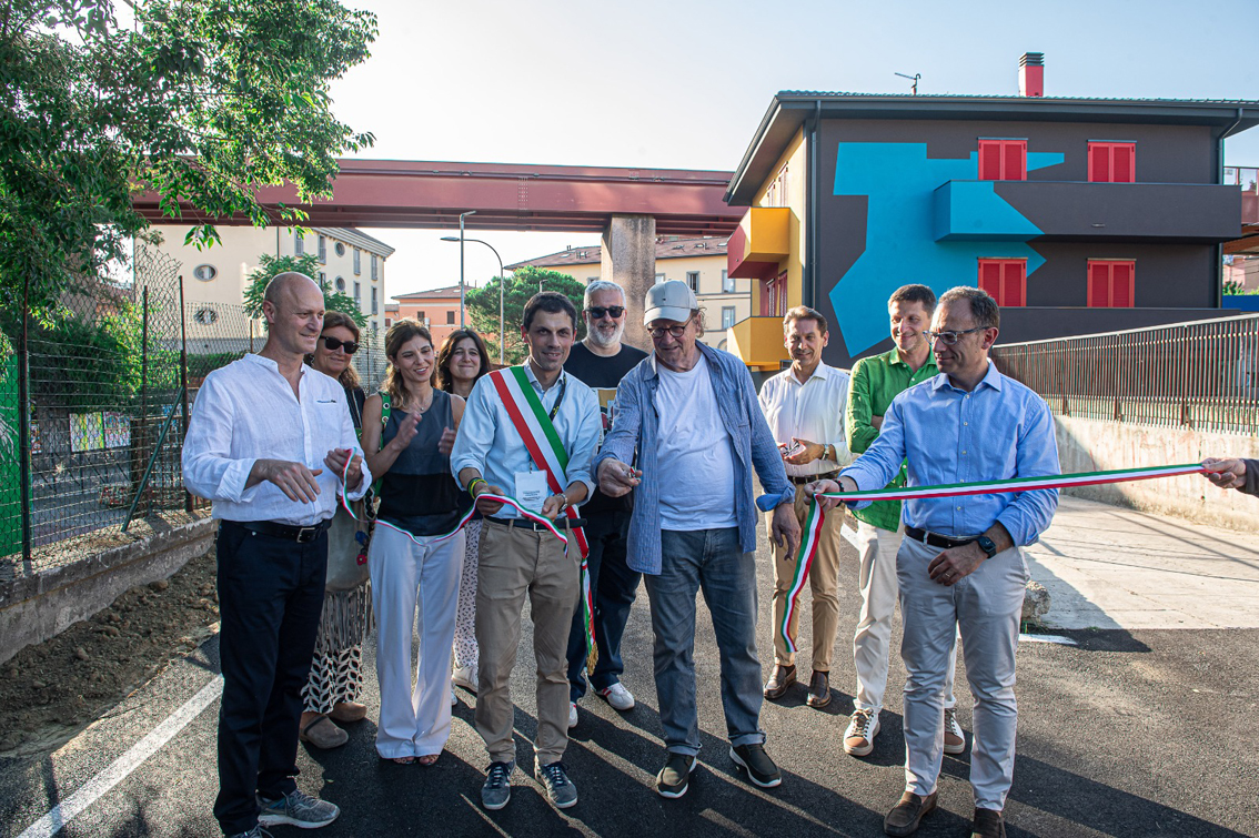 Umbria Jazz: wall drawing dell’artista britannico David Tremlett sulle pareti della Casa degli artisti a Perugia
