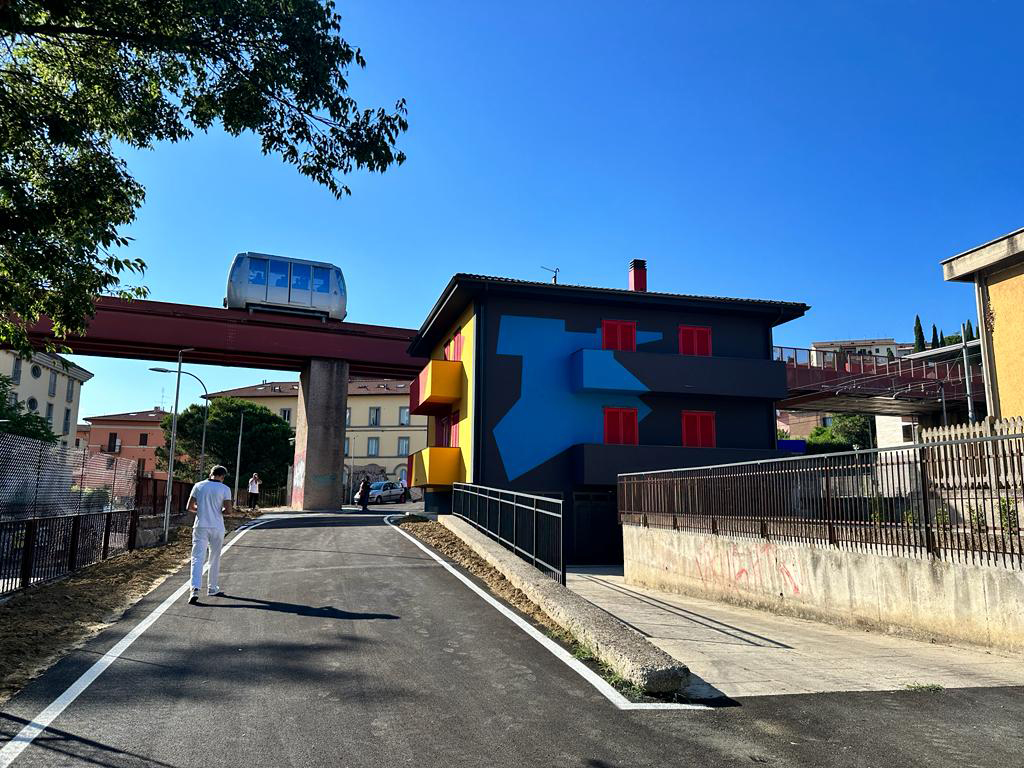 Umbria Jazz: wall drawing dell’artista britannico David Tremlett sulle pareti della Casa degli artisti a Perugia