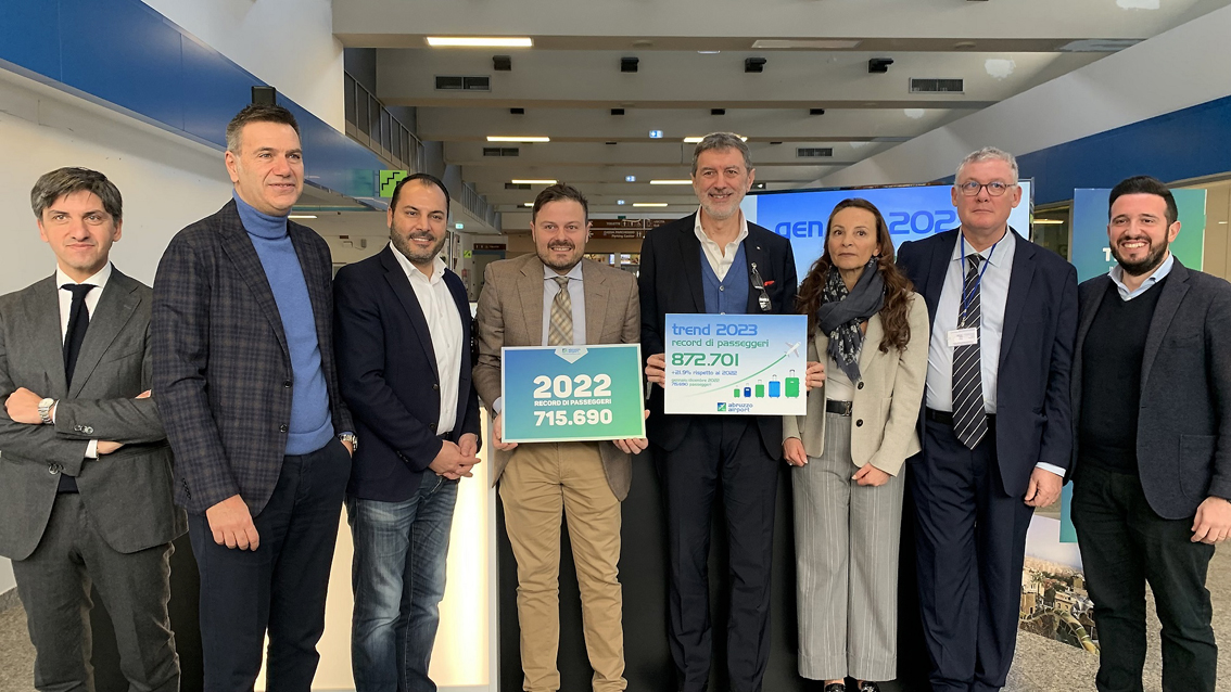Abruzzo Airport: il 2023 è record di passeggeri, 872.701 viaggiatori in transito nello scalo