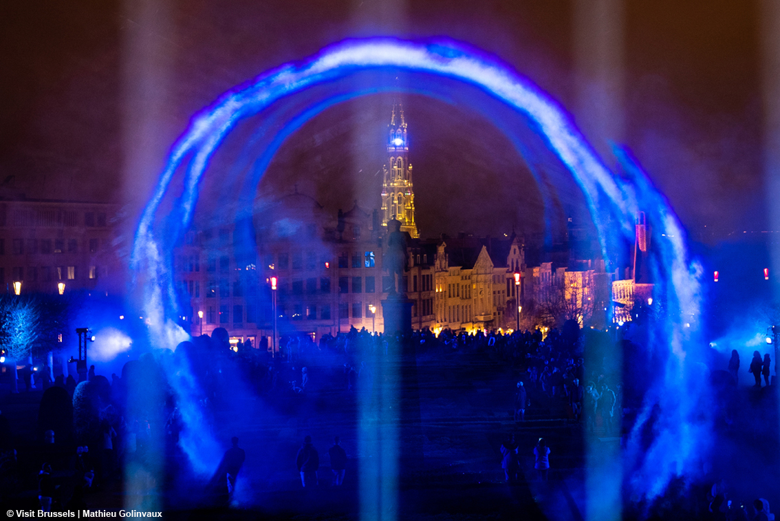 Bright Festival: Bruxelles si illumina con i colori dell'Europa per la presidenza belga del Consiglio dell'Unione