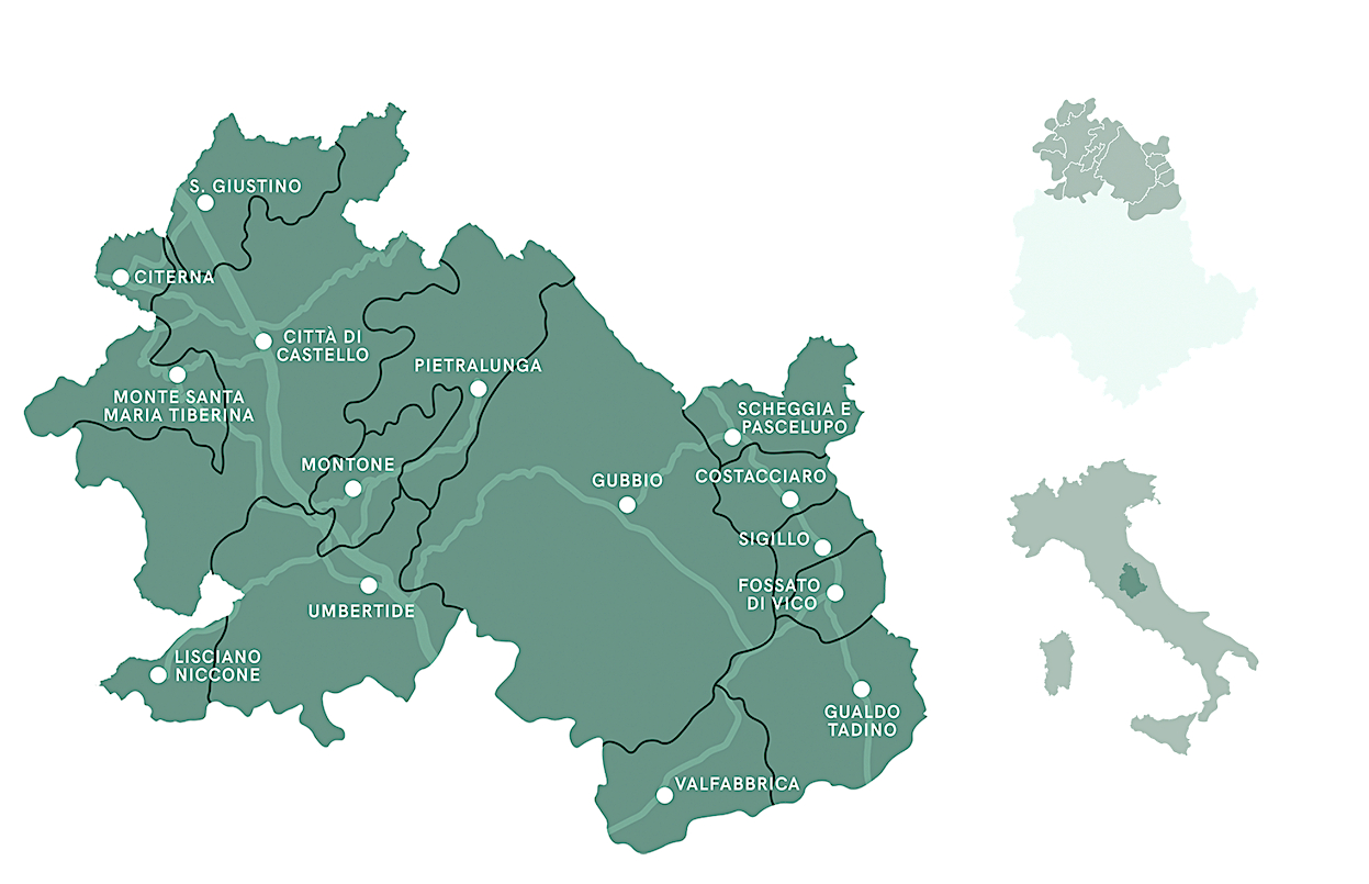 Il territorio del Gal Alta Umbria
