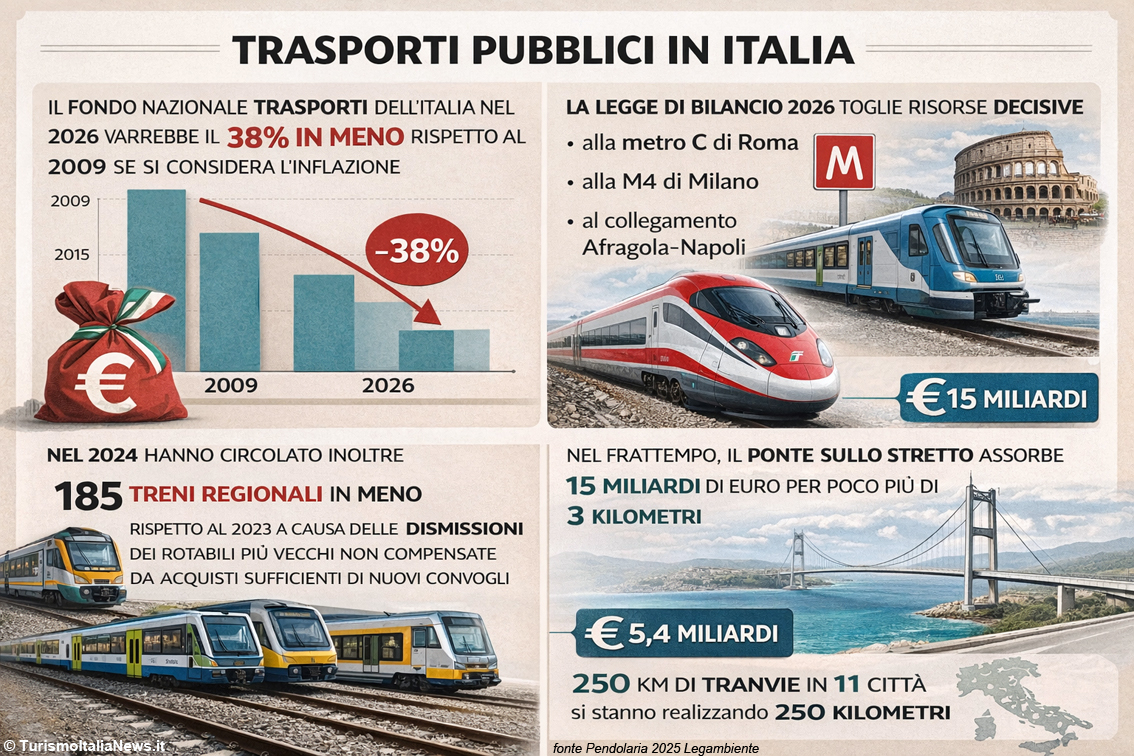 Quindici miliardi per tre chilometri, pendolari in attesa: il bivio del ferro italiano, ecco il Rapporto 2025 di Legambiente