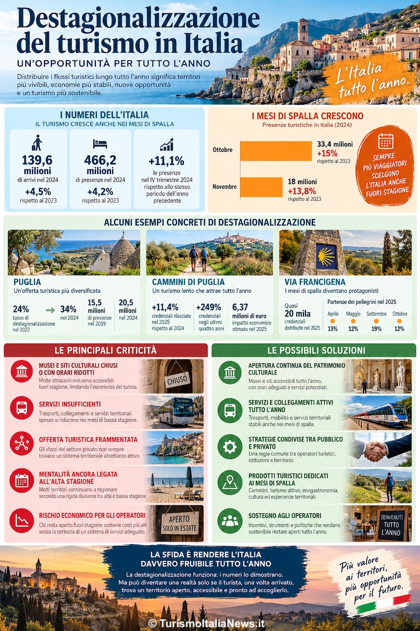 Destagionalizzare il turismo: la sfida italiana si ferma davanti alla porta chiusa, in Italia è davvero applicabile?