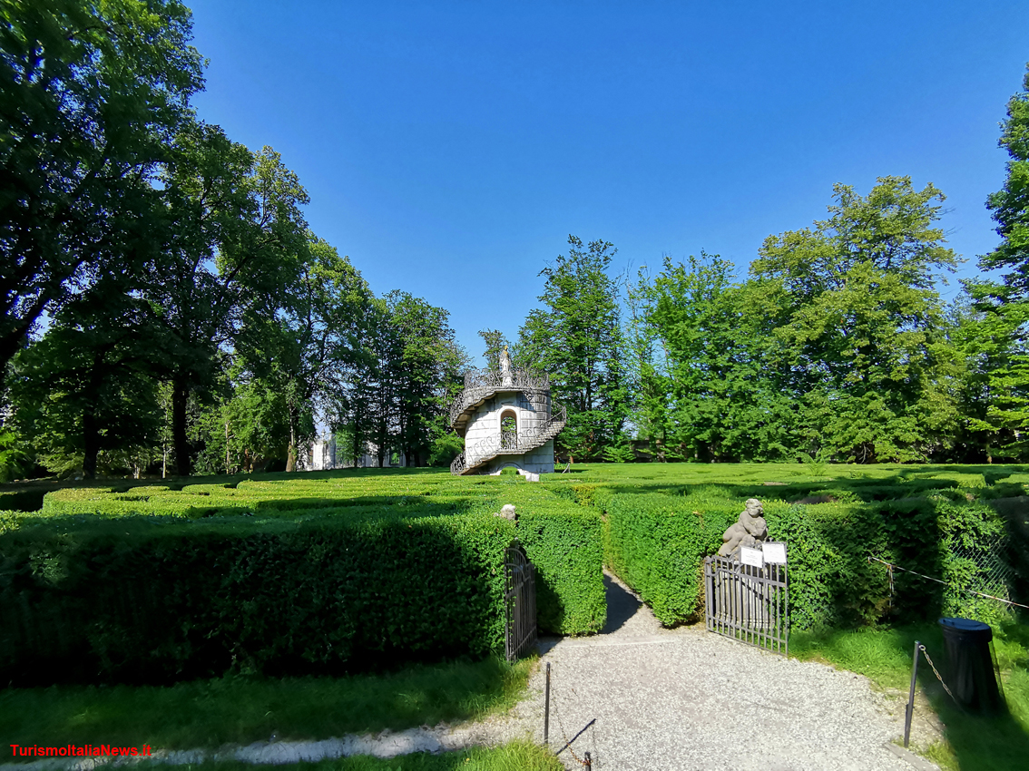 Villa Pisani a Stra: il labirinto realizzato con siepi di bosso (foto di TurismoItaliaNews.it per gentile concessione del Ministero per i beni e le attività culturali – Polo Museale del Veneto)